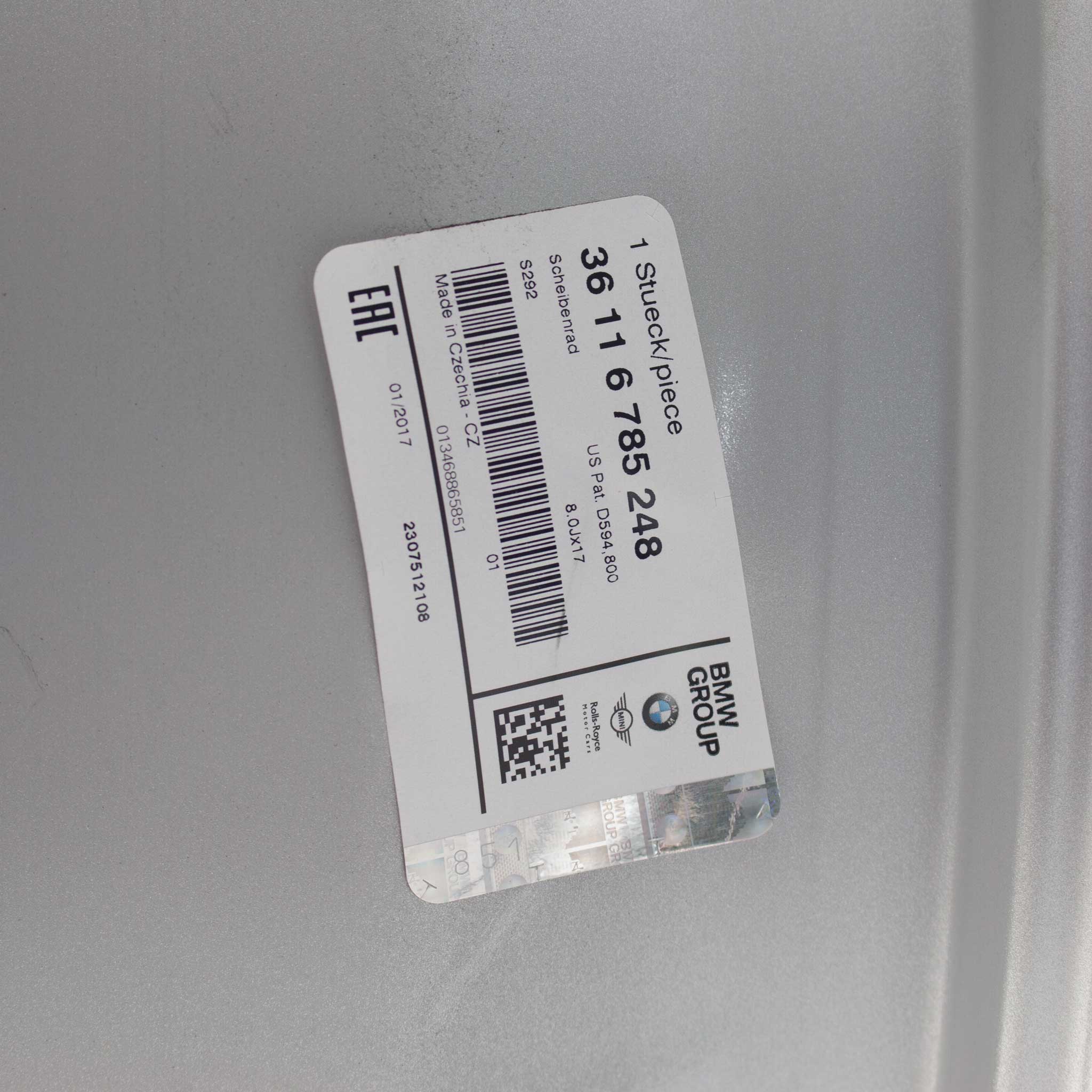 BMW 292 Silver Alloy Wheel Product Image #5