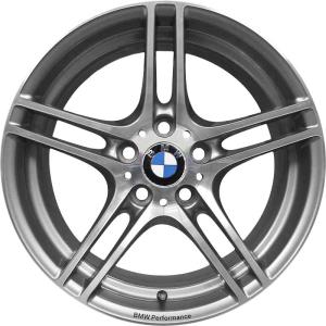 18" BMW 313 Performance Ferric Grey with Bright Turned alloy wheel