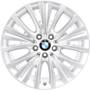 19" BMW 448 Reflex Silver with Bright Turned alloy wheel