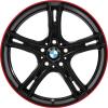 BMW 361 Black with Red Rim Edge Wheel Img 1