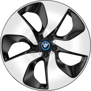 BMW 444 Black with Bright Turned Alloy Wheel for BMW i8 I12 - Sizes 20in