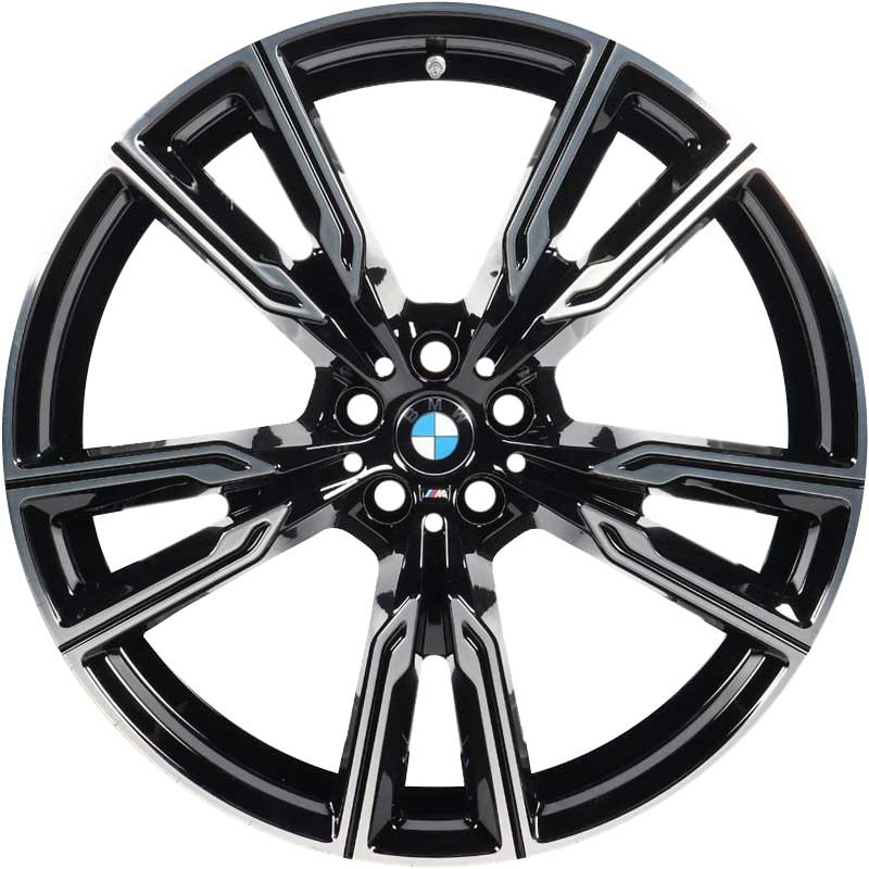 BMW 747M Black II Solid with Bright Turned Alloy Wheel Product Image #1
