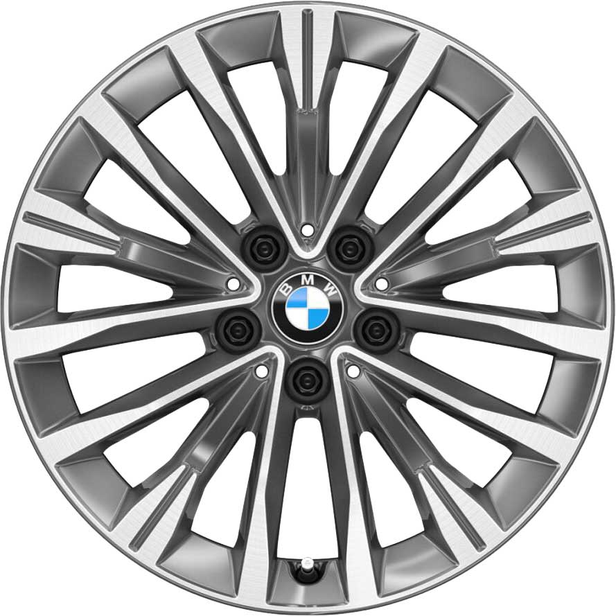 BMW 547 Ferric Grey with Bright Turned Alloy Wheel Product Image #1