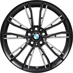 BMW 624M Jet Black Matt with Bright Turned Alloy Wheel for BMW 2 Series F23 - Sizes 19in
