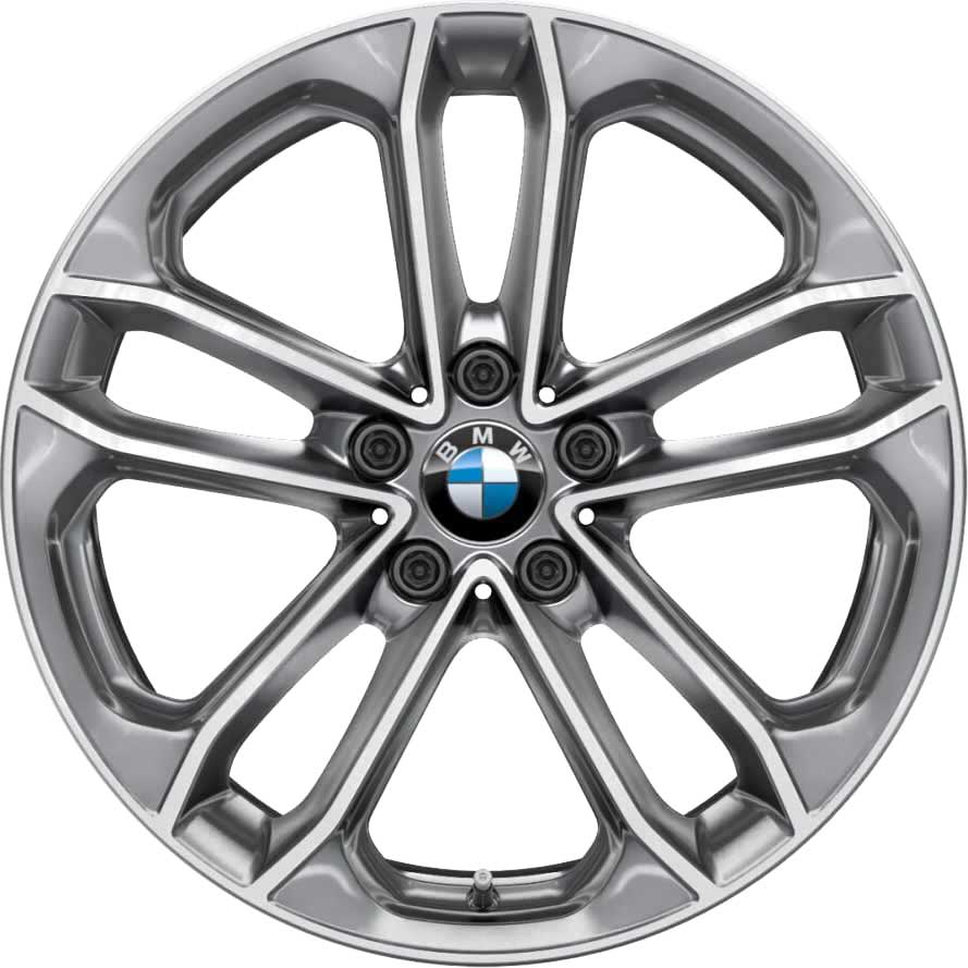 BMW 673 Spheric Grey with Bright Turned Alloy Wheel Product Image #1