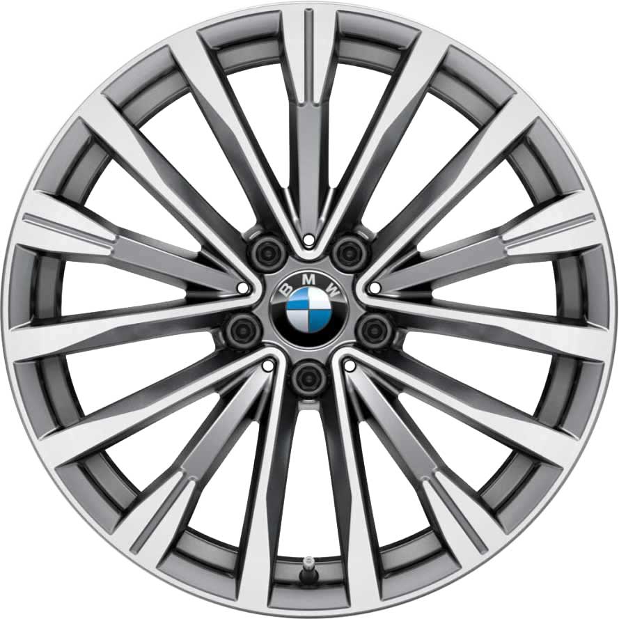 BMW 674 Spheric Grey with Bright Turned Alloy Wheel Product Image #1