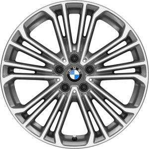 19" BMW 696 Ferric Grey with Bright Turned alloy wheel