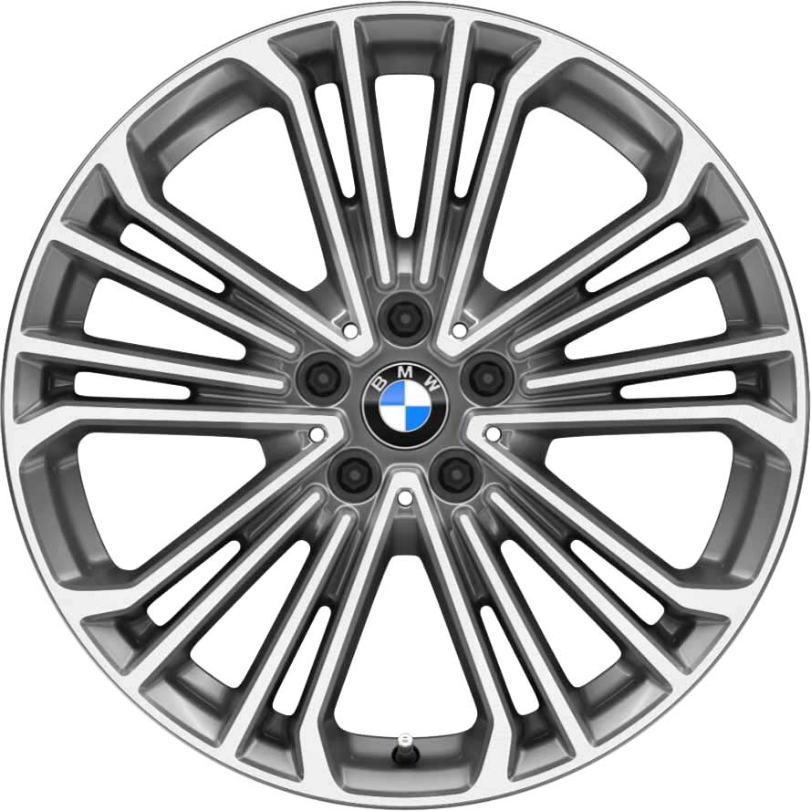 BMW 696 Ferric Grey with Bright Turned Alloy Wheel Product Image #1