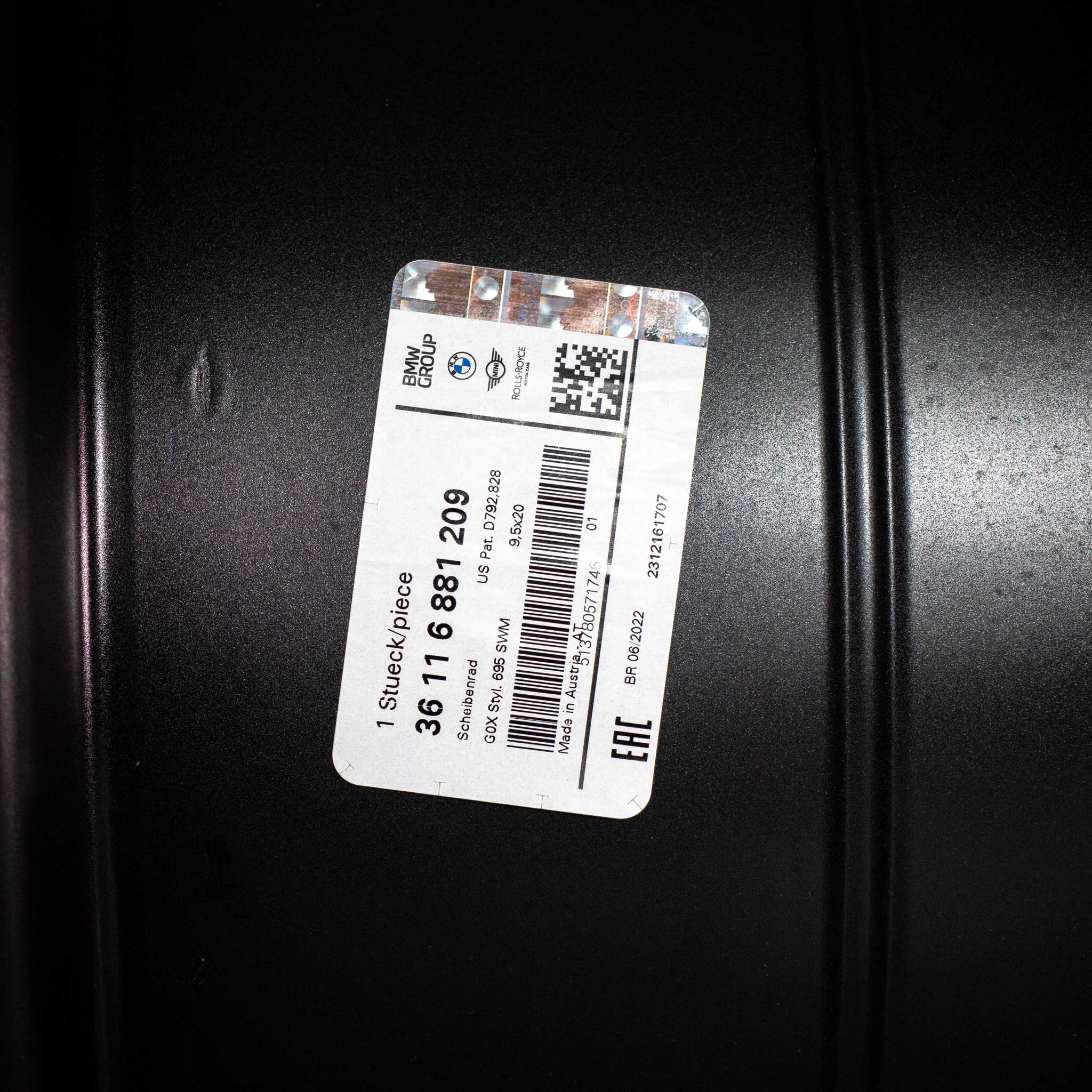 BMW 695 Matt Black Alloy Wheel Product Image #5