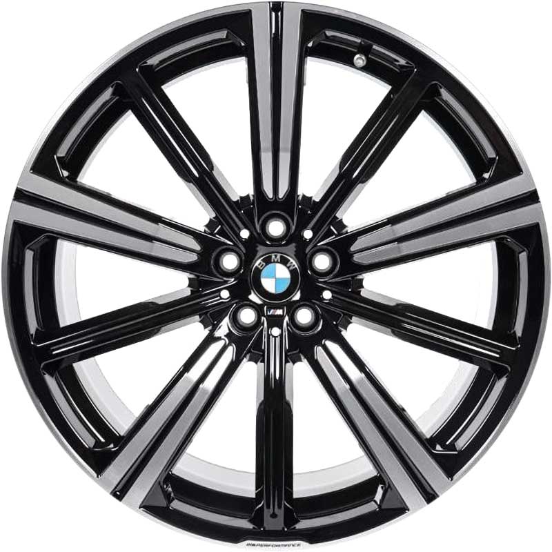 BMW 749M Jet Black with Bright Turned Alloy Wheel Product Image #1