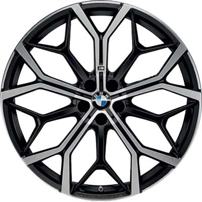 BMW 785M Jet Black Matt with Bright Turned Alloy Wheel Product Image #1