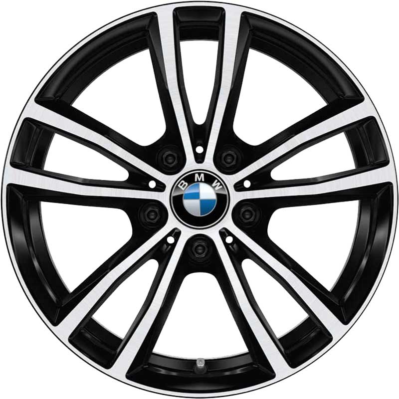 BMW 725 Jet Black with Bright Turned Alloy Wheel Product Image #1
