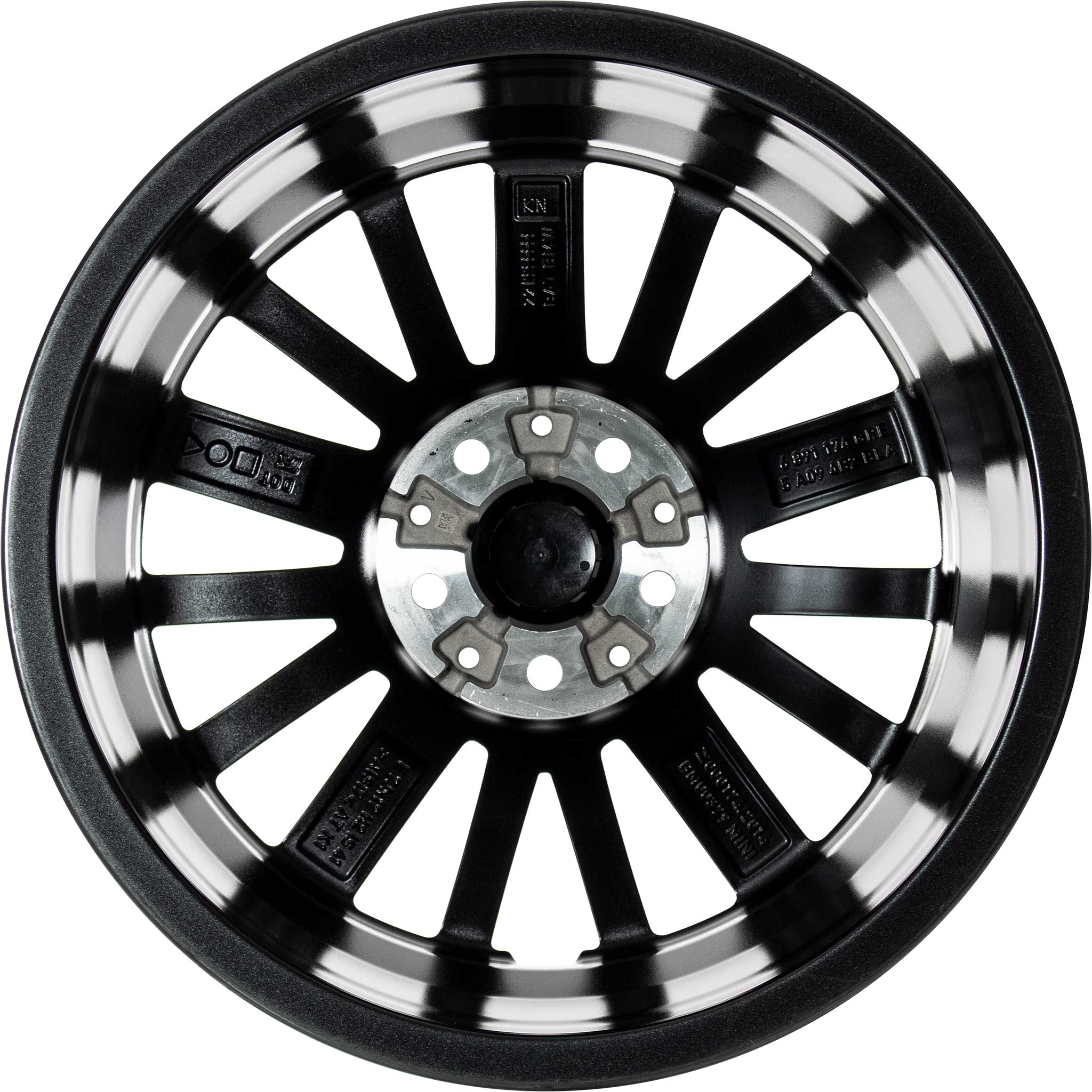 BMW 833 Gunmetal Grey with Bright Turned and Silver Inserts Alloy Wheel Product Image #3