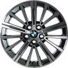 BMW 833 Gunmetal Grey with Bright Turned and Silver Inserts Wheel Img 1