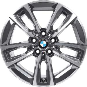 BMW 834M Gunmetal Grey with Bright Turned and Silver Inserts Alloy Wheel for BMW iX2 U10 - Sizes 17in