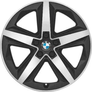 18" BMW 837 Midnight Grey with Bright Turned and Silver Inserts alloy wheel