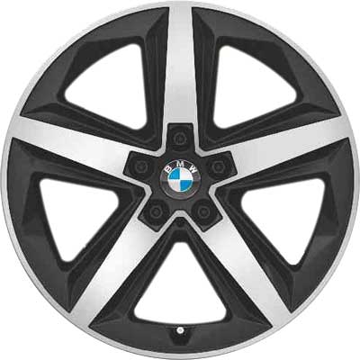 BMW 837 Midnight Grey with Bright Turned and Silver Inserts Alloy Wheel Product Image #1
