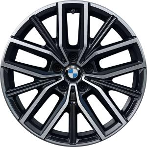 18" BMW 838M Midnight Grey with Bright Turned and Silver Inserts alloy wheel