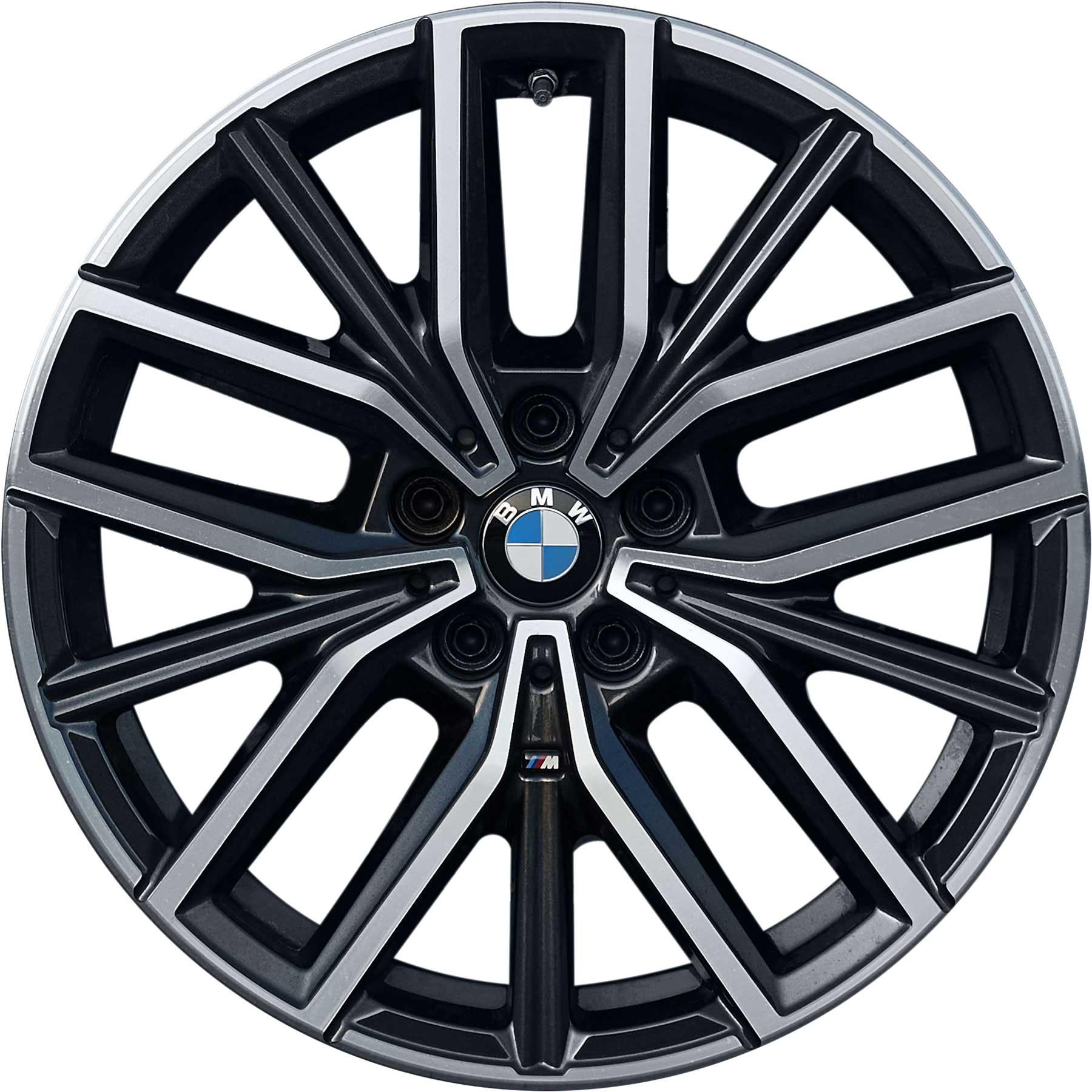 BMW 838M Midnight Grey with Bright Turned and Silver Inserts Alloy Wheel Product Image #1