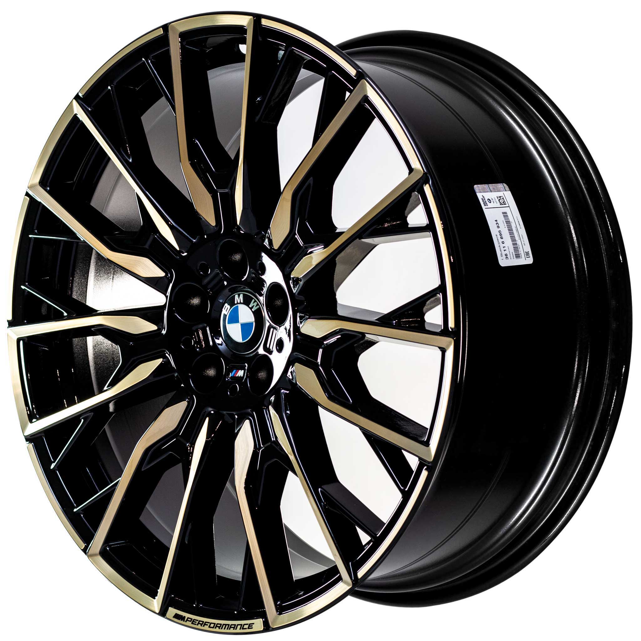 BMW 868M Performance Jet Black with Bright Turned Night Gold Alloy Wheel Product Image #2
