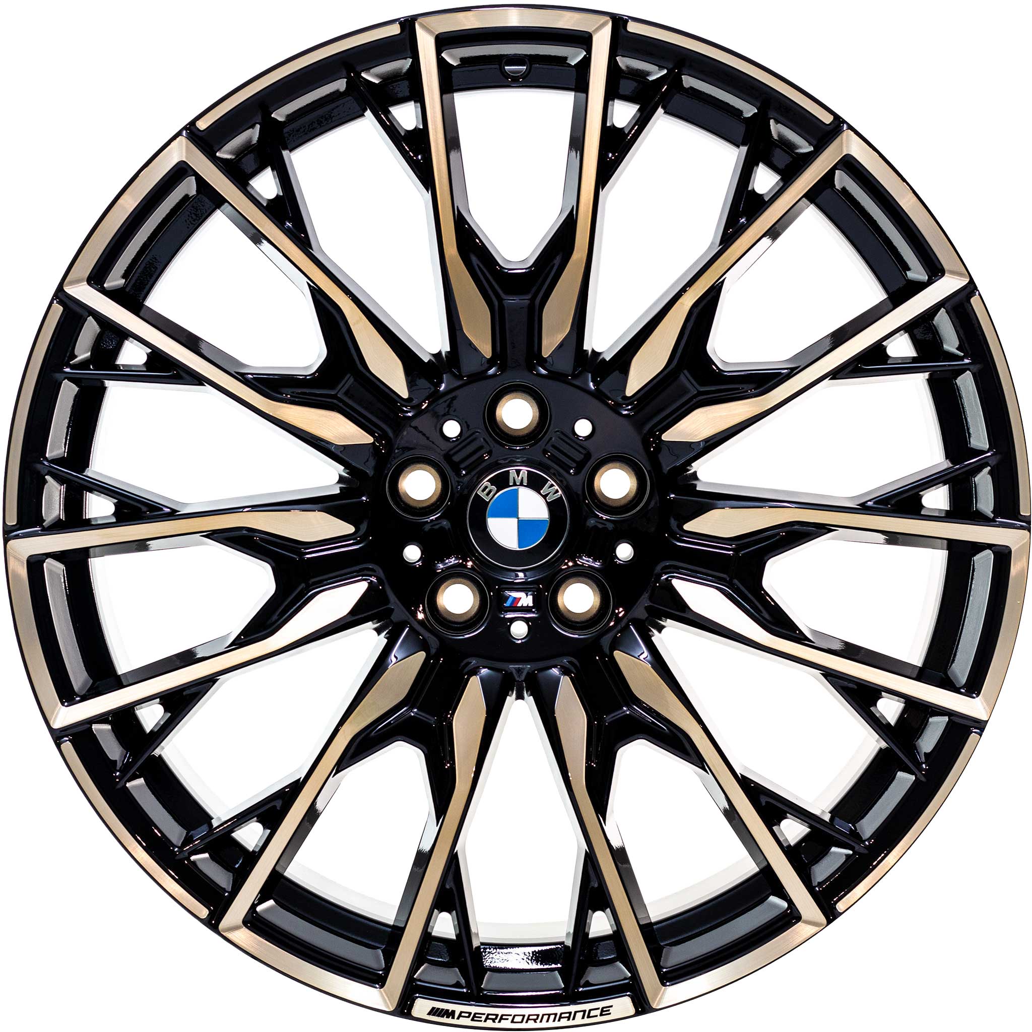 BMW 868M Performance Jet Black with Bright Turned Night Gold Alloy Wheel Product Image #1