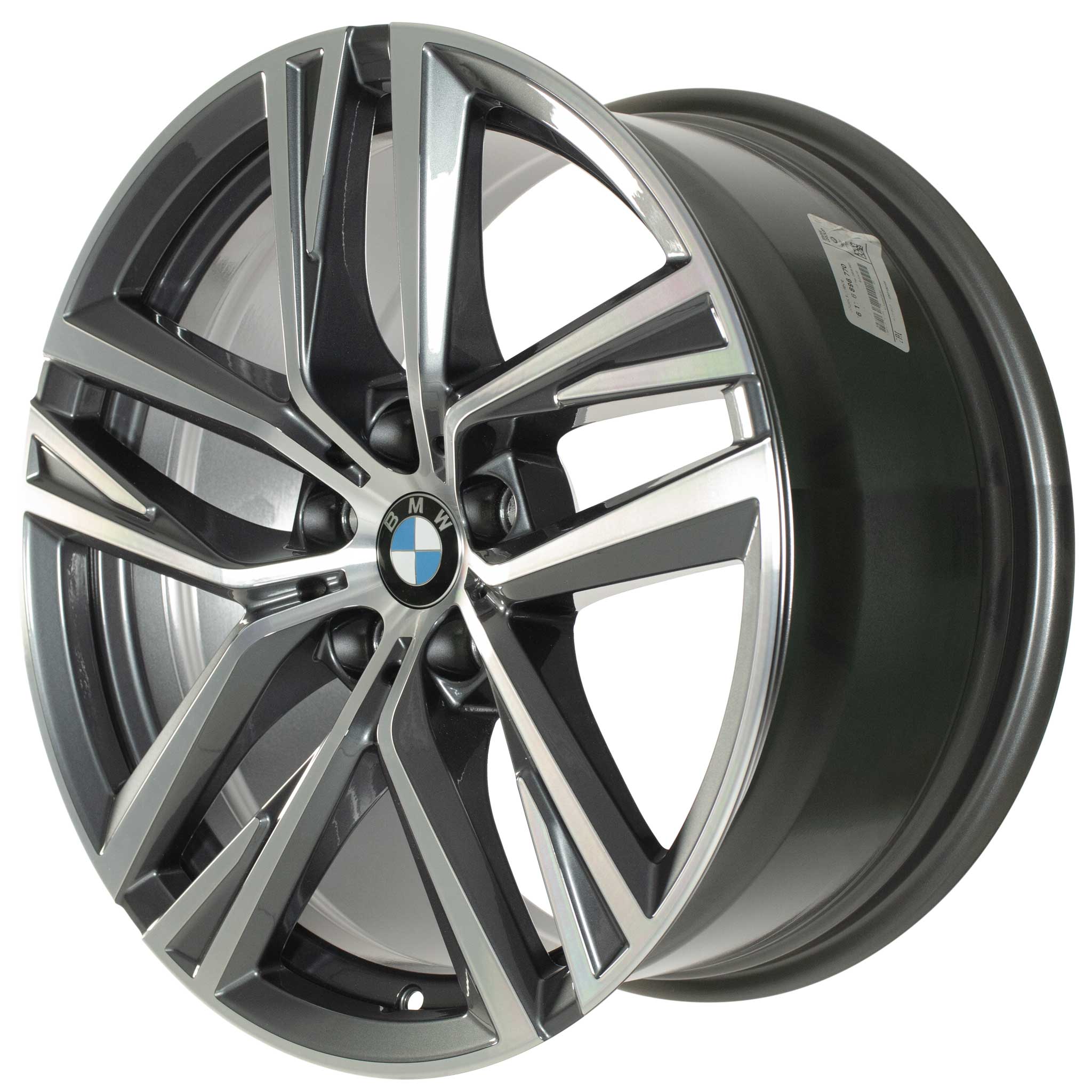 BMW 853 Gunmetal Grey with Bright Turned and Silver Inserts Alloy Wheel Product Image #2