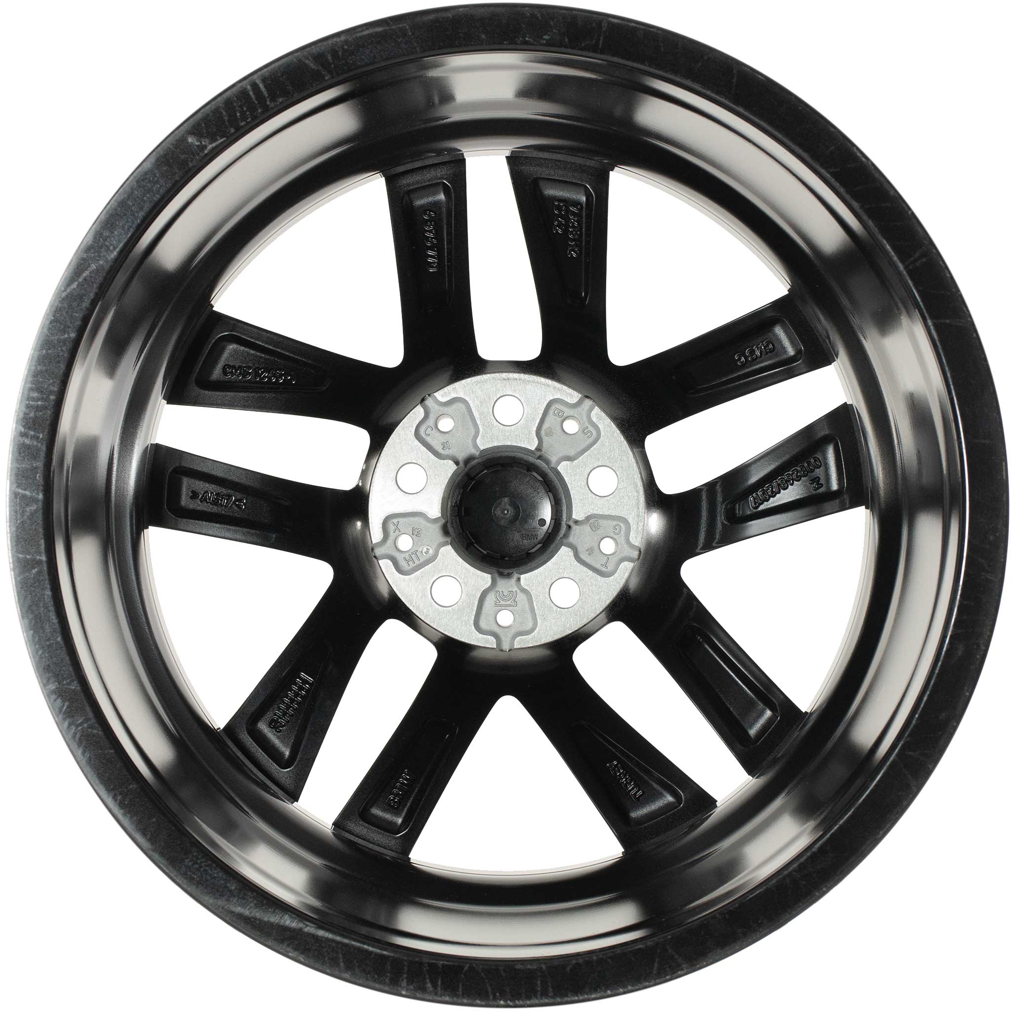 BMW 853 Gunmetal Grey with Bright Turned and Silver Inserts Alloy Wheel Product Image #3