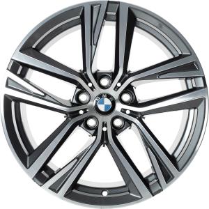 BMW 853 Gunmetal Grey with Bright Turned and Silver Inserts Alloy Wheel for BMW i4 G26 - Sizes 18in