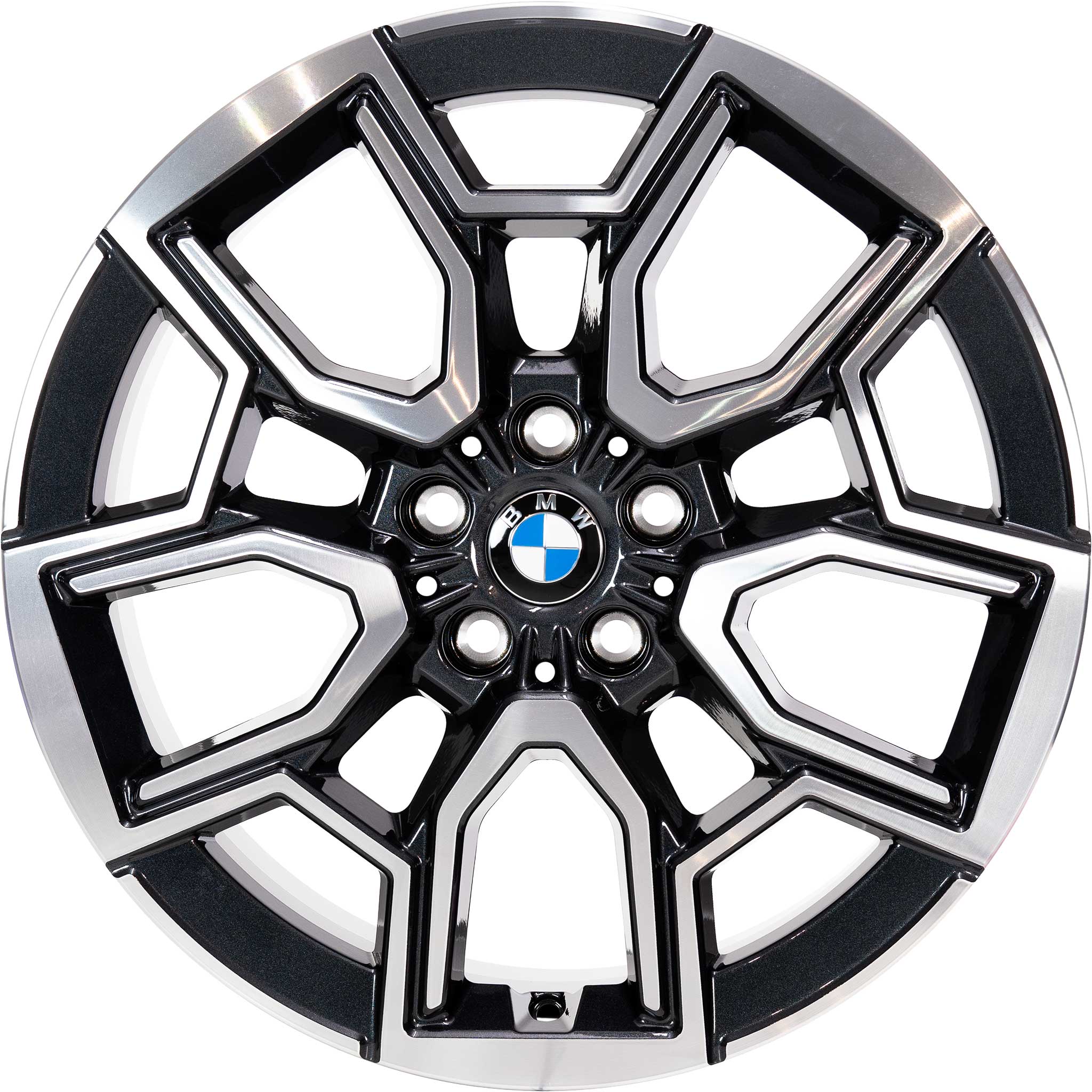 BMW 867 Midnight Grey with Bright Turned and Silver Inserts Alloy Wheel Product Image #1