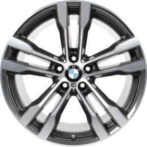 BMW 468M Ferric Grey with Bright Turned Alloy Wheel for BMW X5 M F85 - Sizes 20in