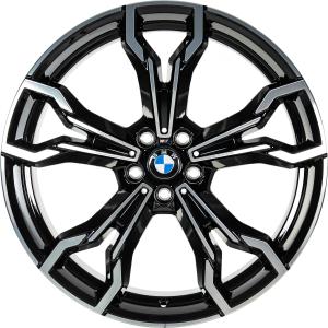BMW 765M Jet Black with Bright Turned Alloy Wheel for BMW X3 M F97 - Sizes 21in
