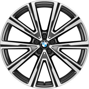 BMW 746I Orbit Grey with Bright Turned Alloy Wheel for BMW X6 M F96 - Sizes 22in