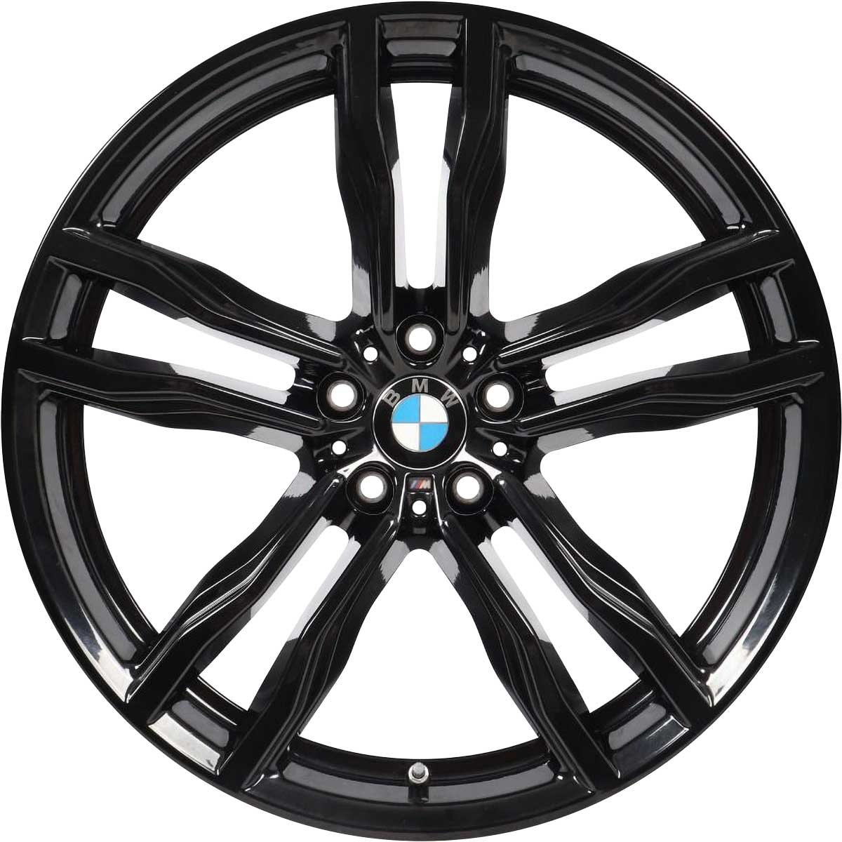 BMW 612 Jet Black Solid Alloy Wheel Product Image #1