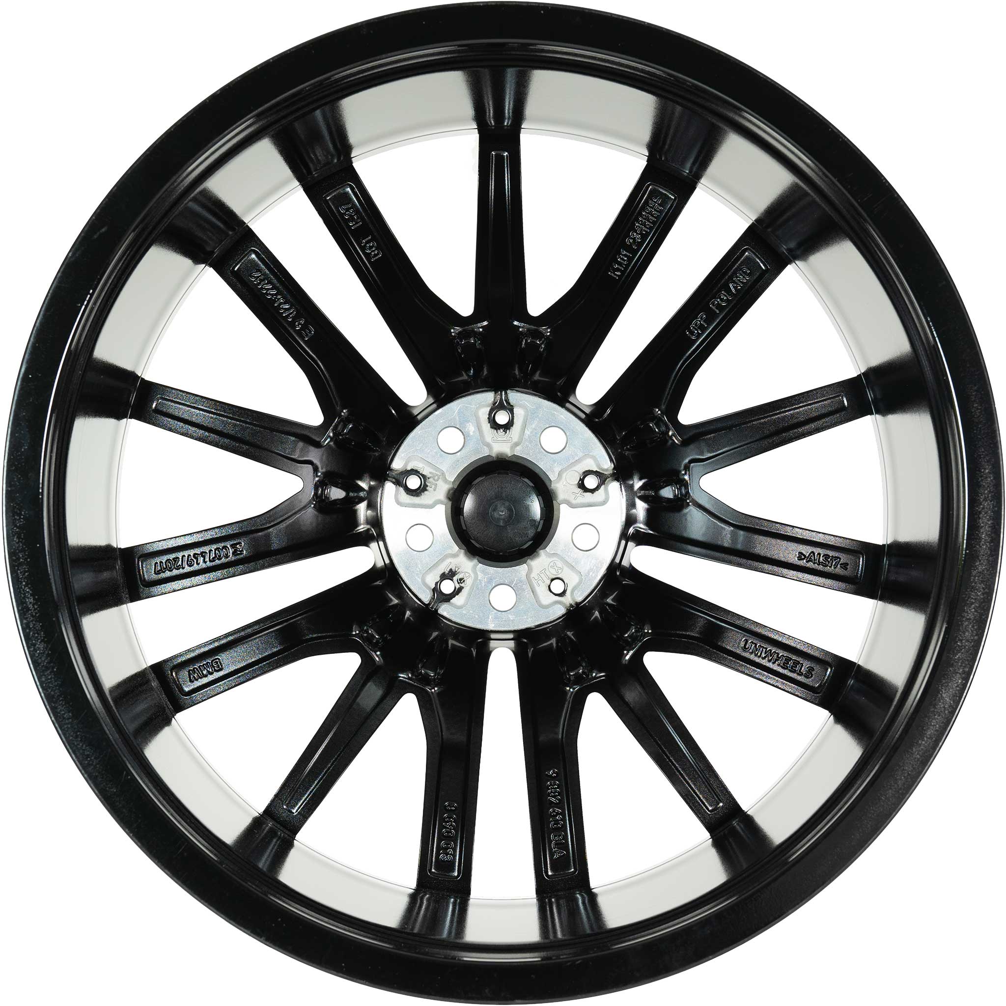 BMW 742M Jet Black with Bright Turned Alloy Wheel Product Image #3