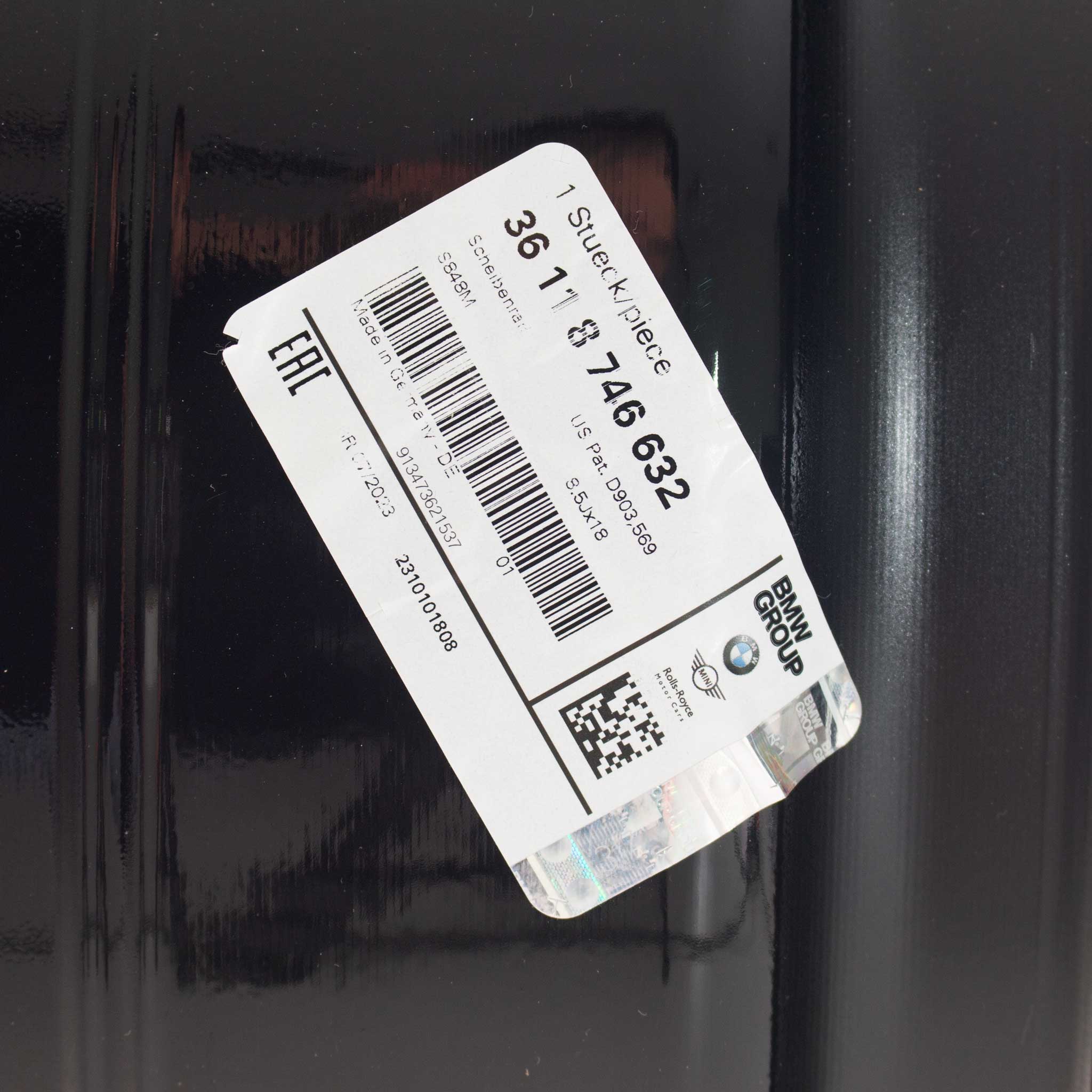 BMW 848M Jet Black with Bright Turned Alloy Wheel Product Image #5