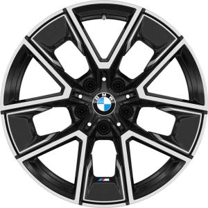 BMW 858M Midnight Grey with Bright Turned and Silver Inserts Alloy Wheel for BMW i4 G26 - Sizes 18in