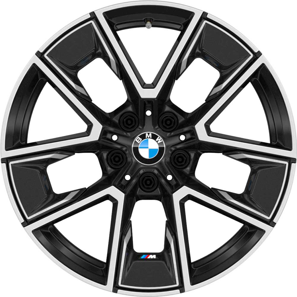 BMW 858M Midnight Grey with Bright Turned and Silver Inserts Alloy Wheel Product Image #1