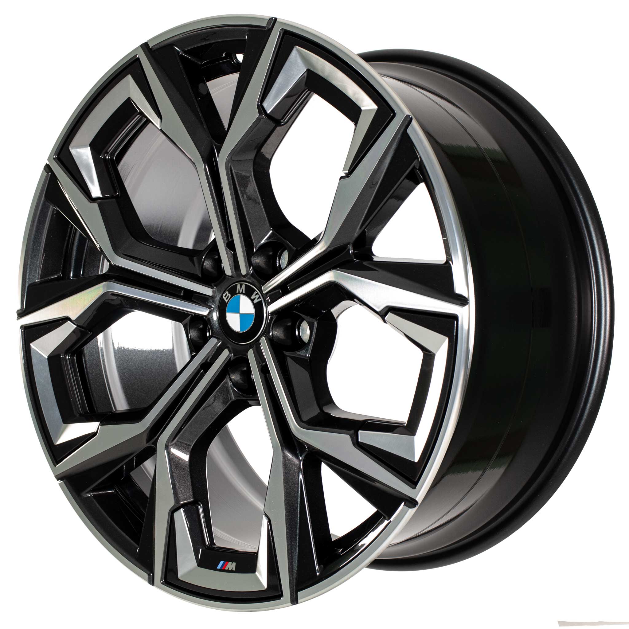 BMW 860M Midnight Grey with Bright Turned and Silver Inserts Alloy Wheel Product Image #2