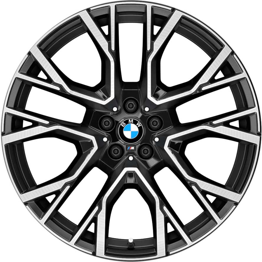 BMW 809M Jet Black Matt with Bright Turned Alloy Wheel Product Image #1