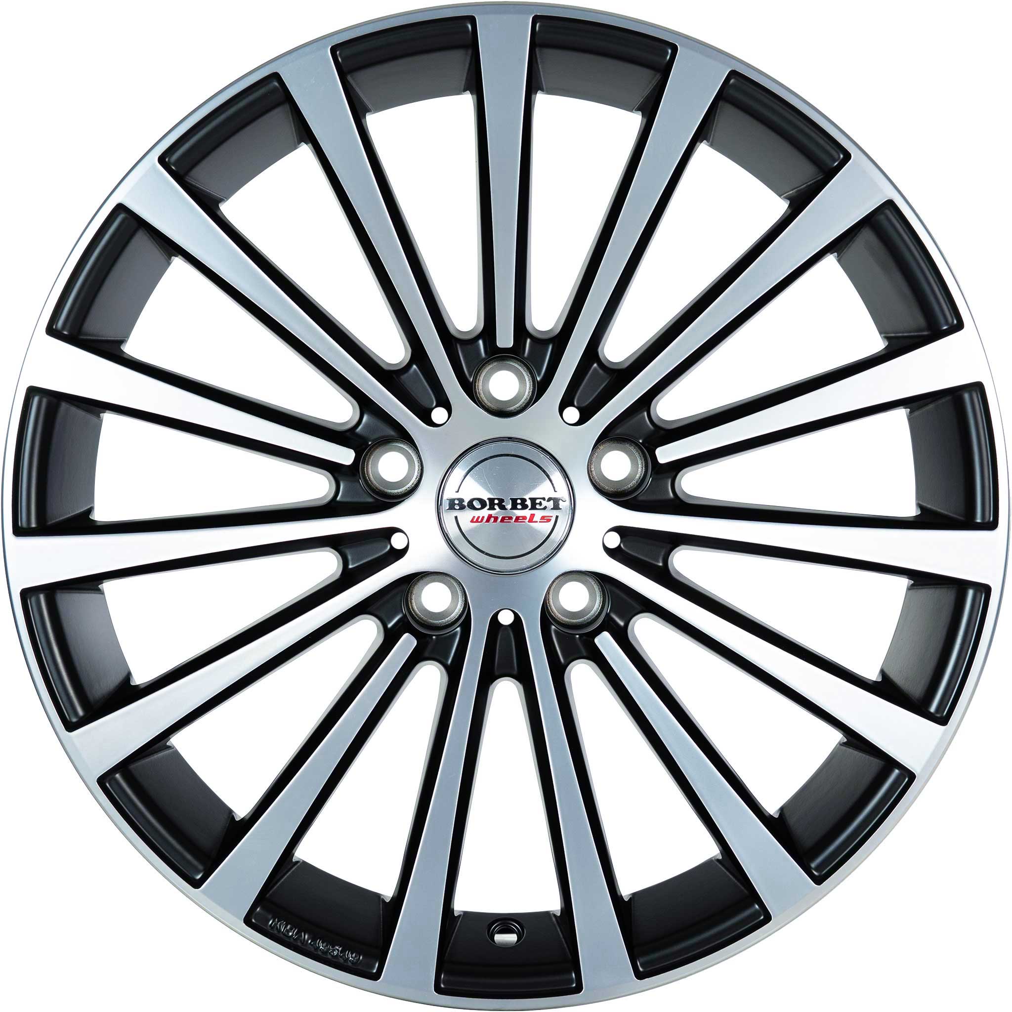 Borbet BLX Matt Black Polished Alloy Wheel Product Image #1
