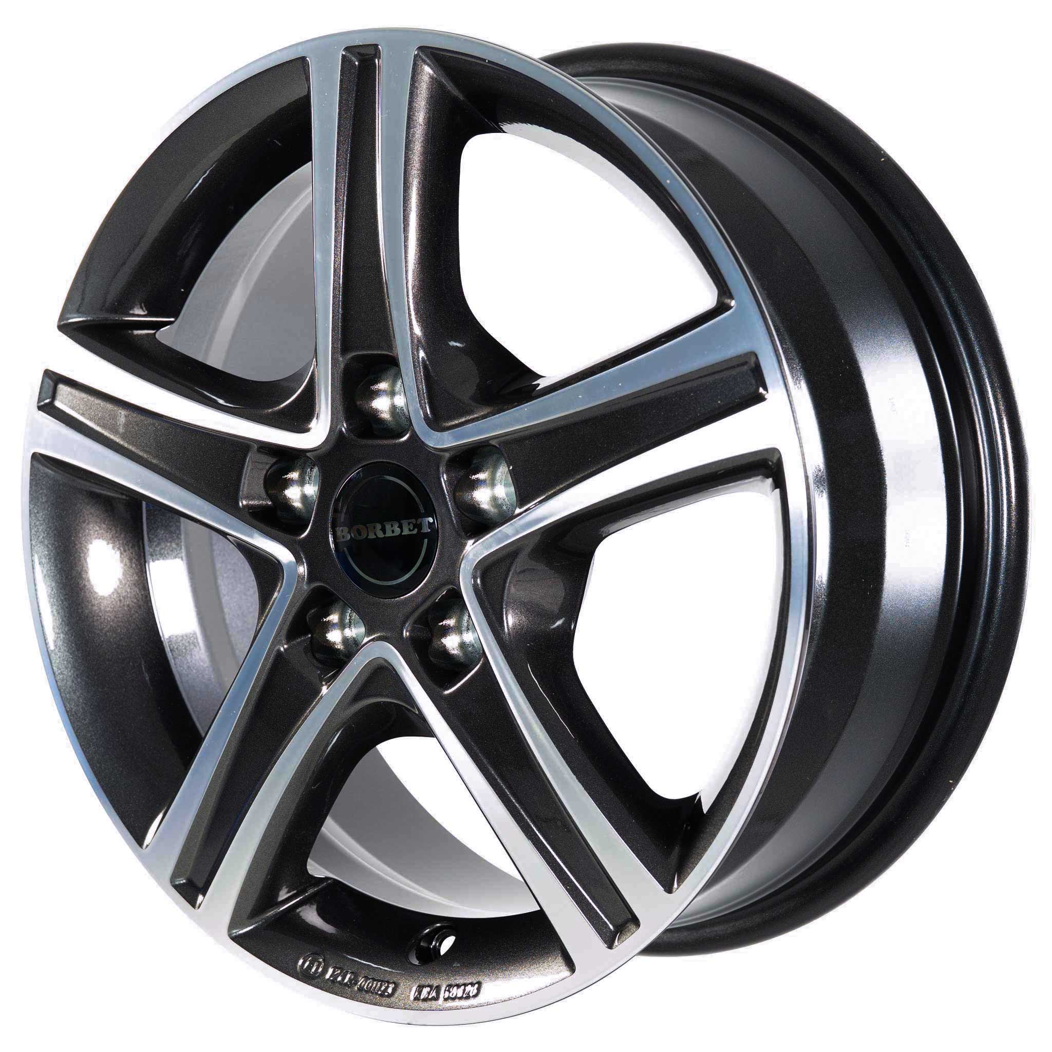 Borbet CWD Mistral Anthracite Glossy Polished Alloy Wheel Product Image #4