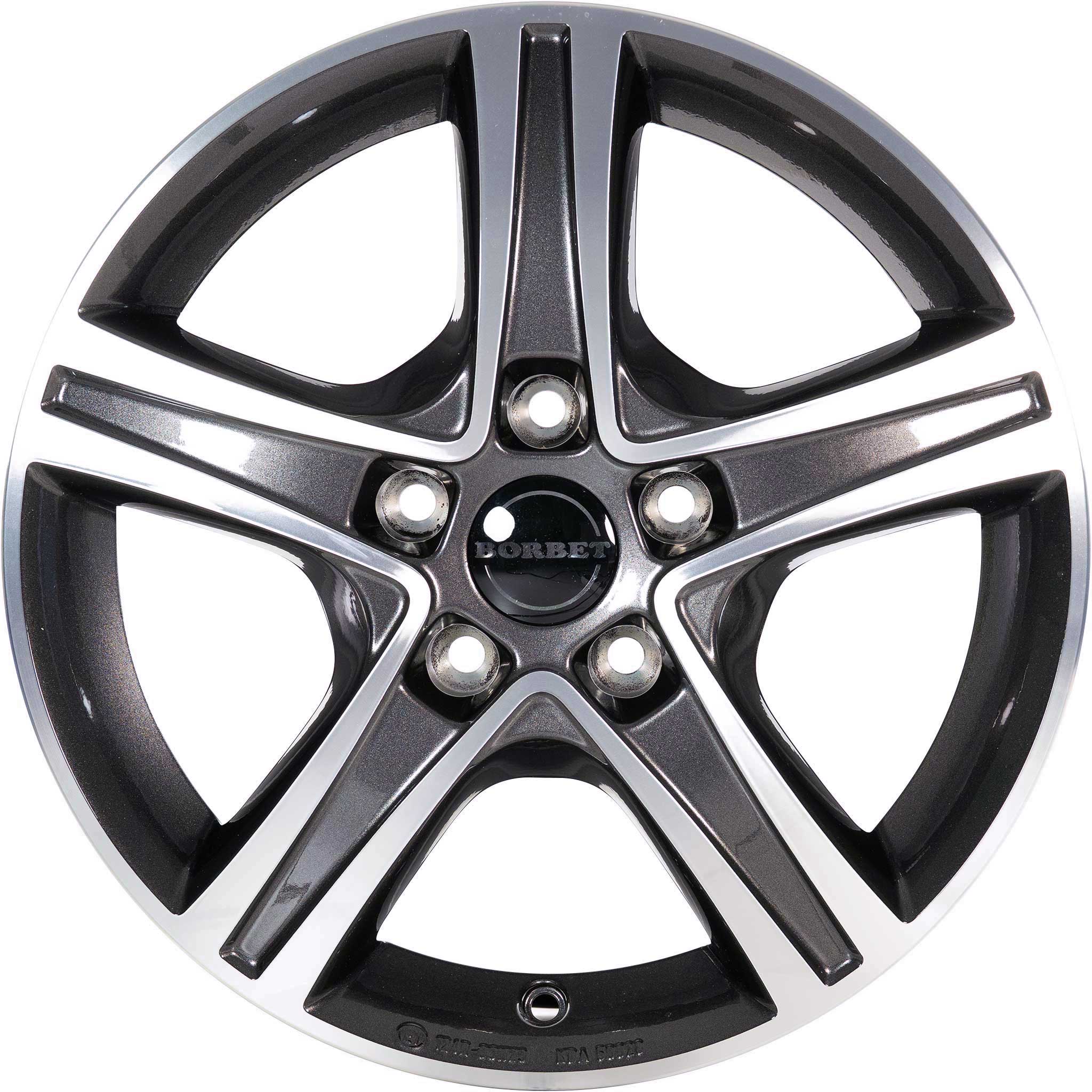 Borbet CWD Mistral Anthracite Glossy Polished Alloy Wheel Product Image #3