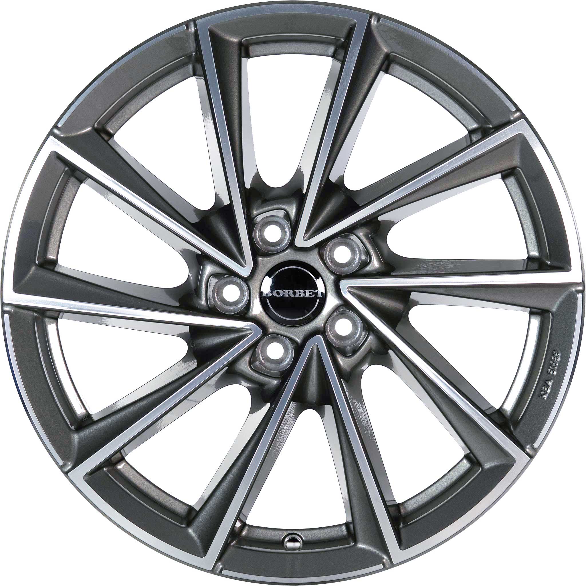 Borbet VTX Graphite Polished Alloy Wheel Product Image #1