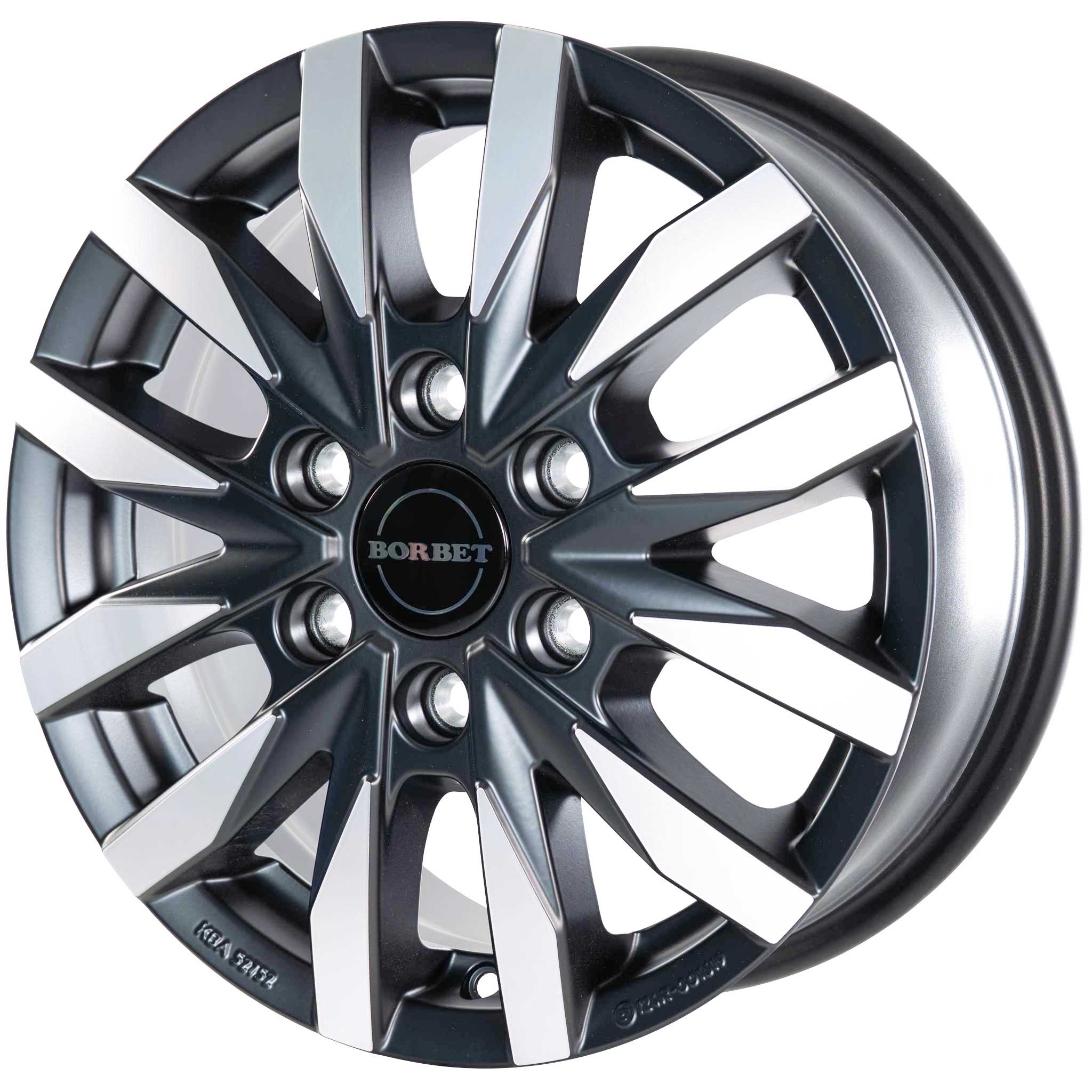 Borbet CW6 Matt Black Polished Alloy Wheel Product Image #4