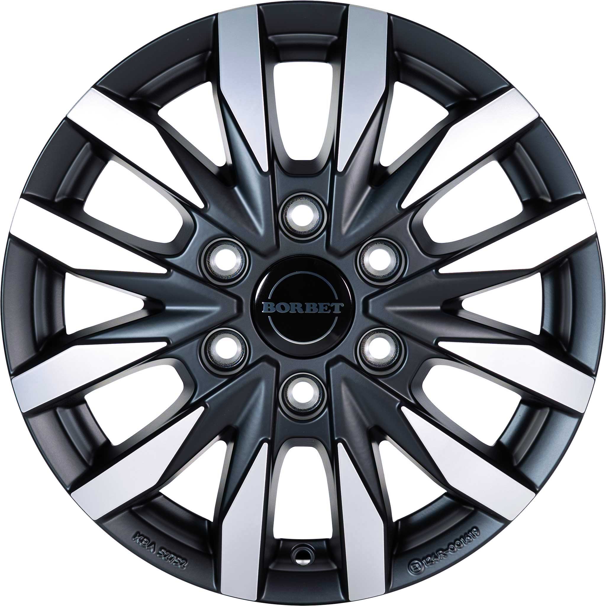 Borbet CW6 Matt Black Polished Alloy Wheel Product Image #3