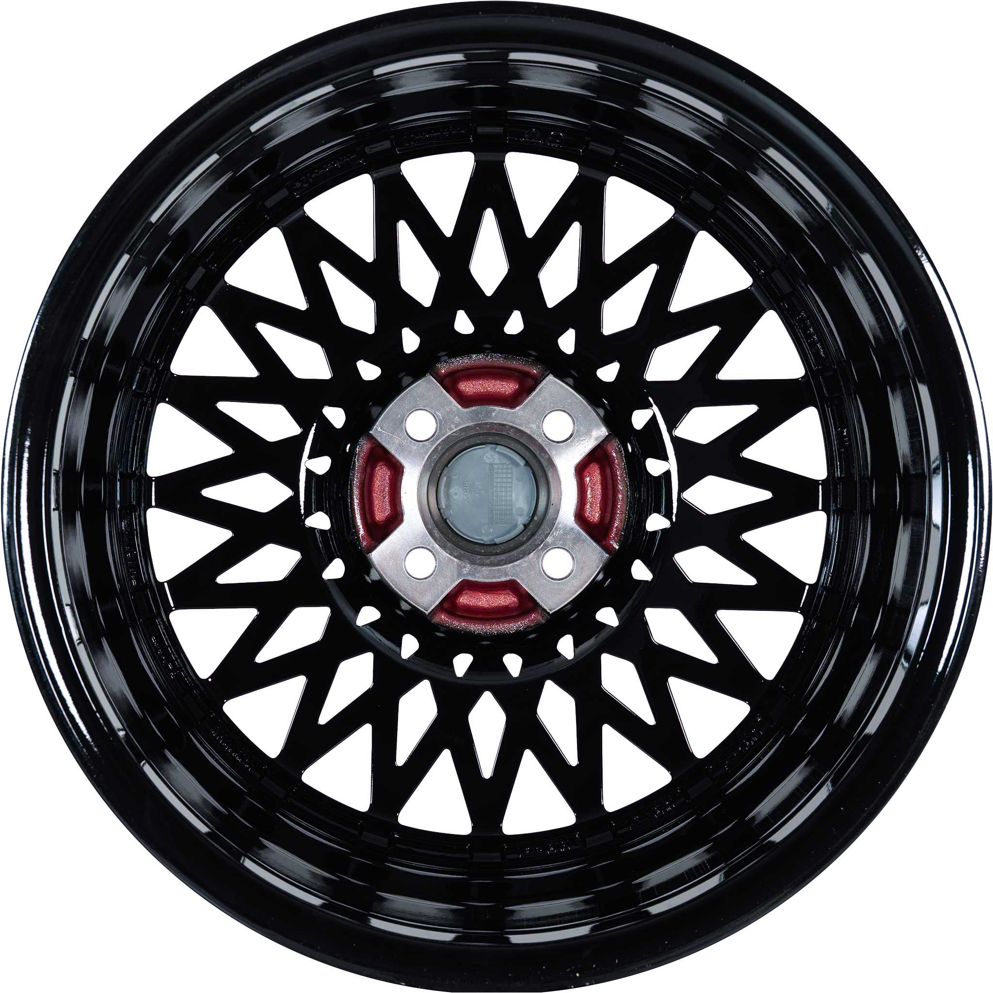 Borbet B Black Rim Red Alloy Wheel Product Image #4
