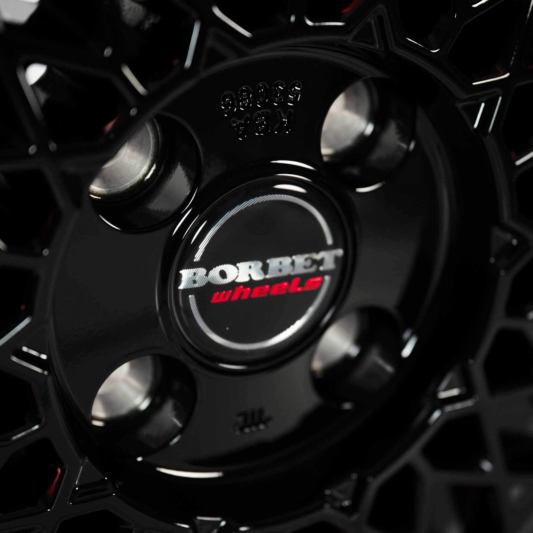 Borbet B Black Rim Red Alloy Wheel Product Image #5