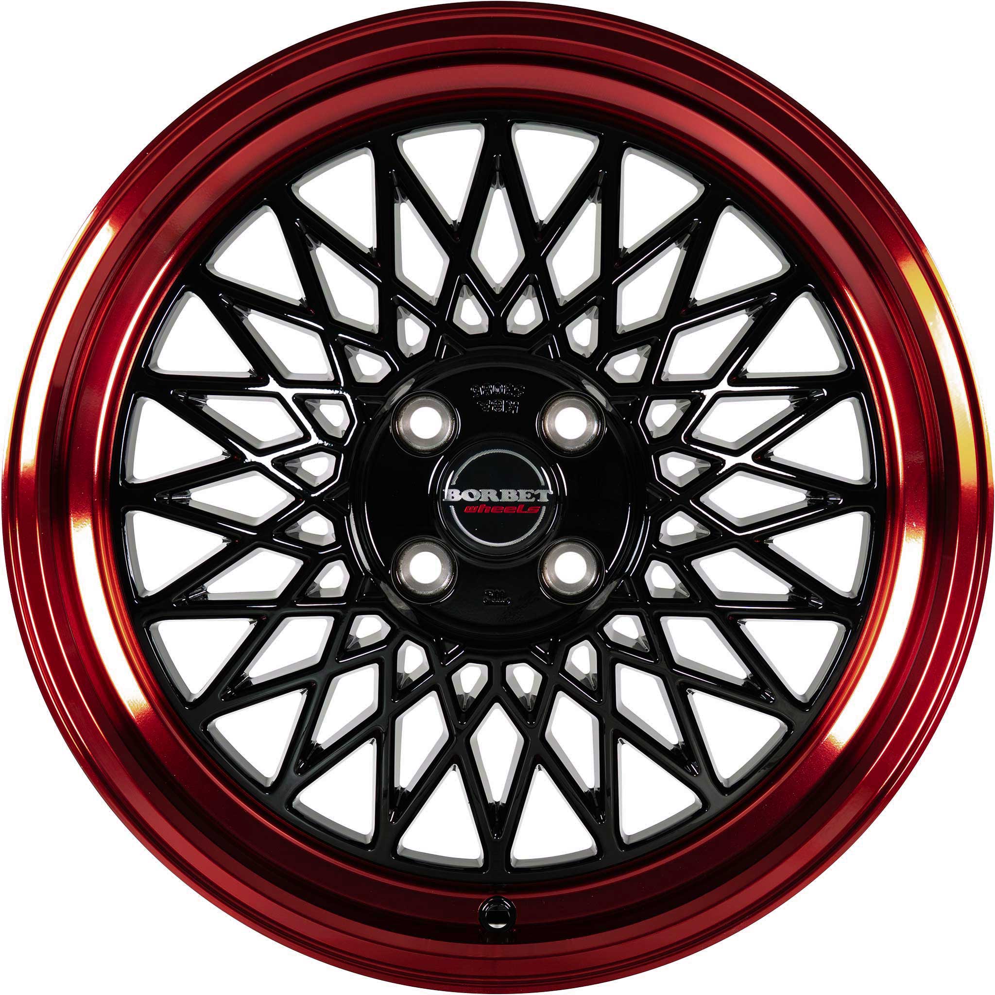 Borbet B Black Rim Red Alloy Wheel Product Image #2