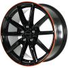 Borbet LX18 Black Glossy Rim Red Wheel Img 2