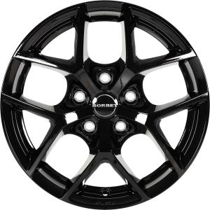 Borbet Y Glossy Black Alloy Wheel for Honda Civic EU5-9, EV1 - Sizes 16in, 17in, 18in